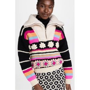 Tach Clothing Ornella crochet sweater/half zip